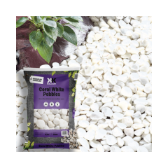 Coral White Pebbles 20-40mm 20kg