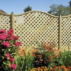 St Meloir Bow Top Lattice Trellis Panel